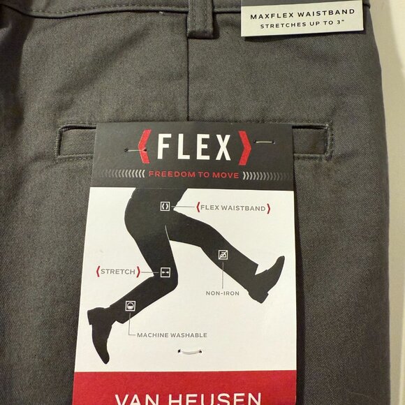 NWT Mens Van Heusen Olive Green Slim Fit Pant Size 29x32 MSRP: $68 - Picture 4 of 4